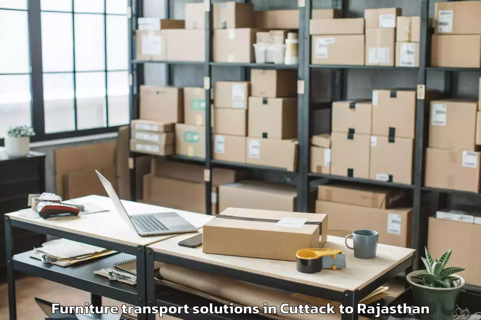 Hassle-Free Cuttack to Bisalpur Furniture Transport Solutions